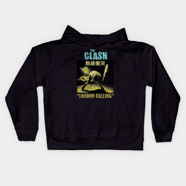 The Clash - Golden Vintage Kids Hoodie by kilshamy